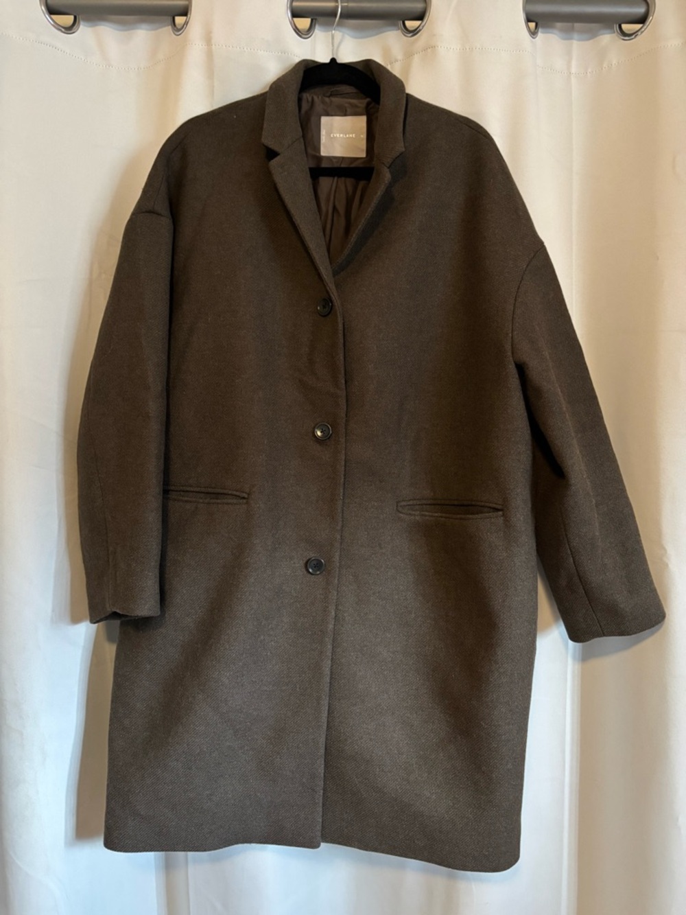 Everlane Oversized Single-Breasted Trench Coat in Brown